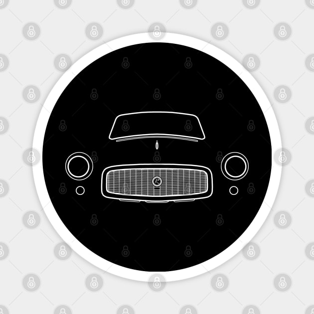 1960 AMC Rambler classic car white outline graphic Magnet by soitwouldseem